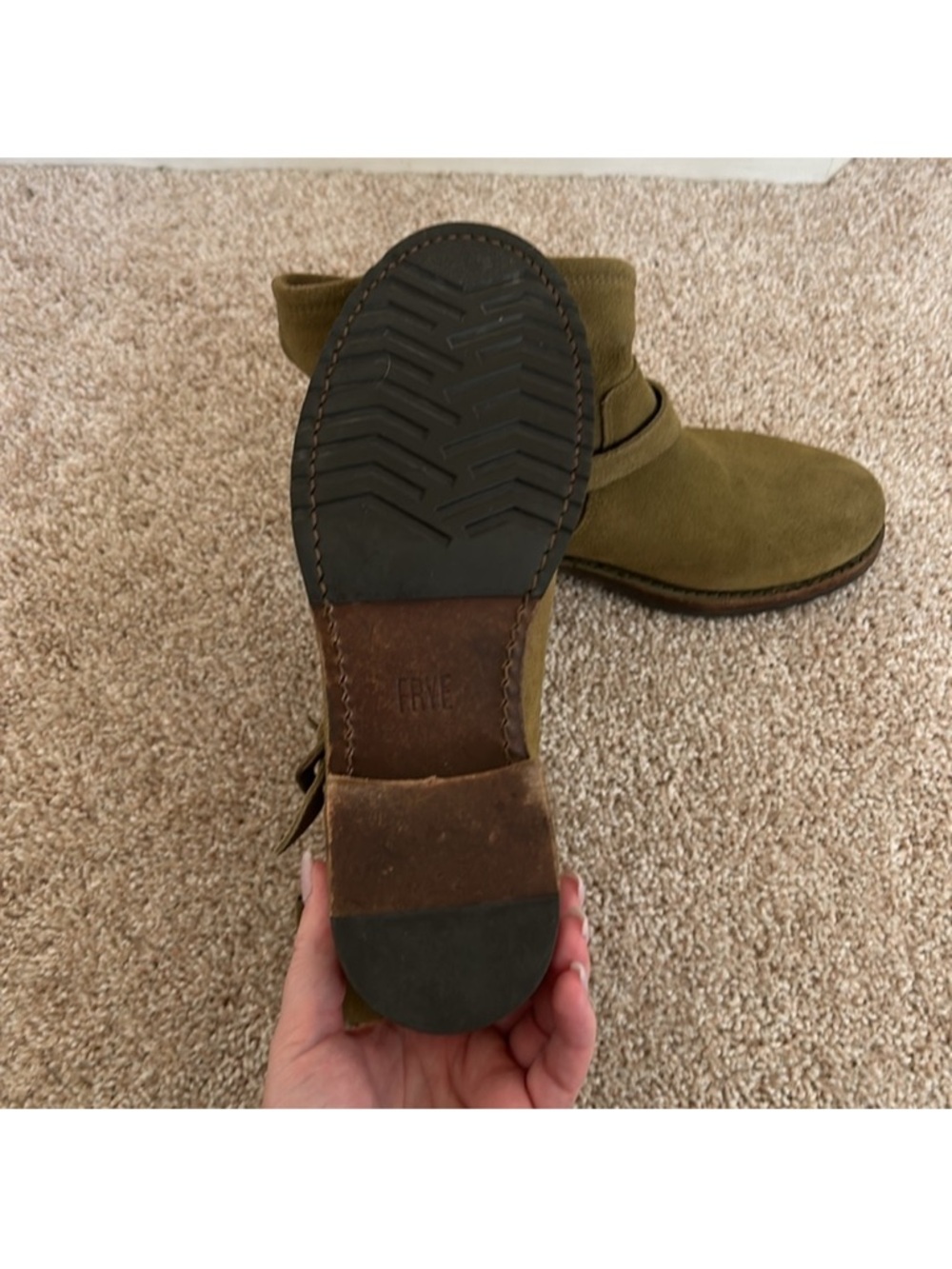 Frye Veronica Suede Boots - Sage sz 8 suede - Picture 9 of 10